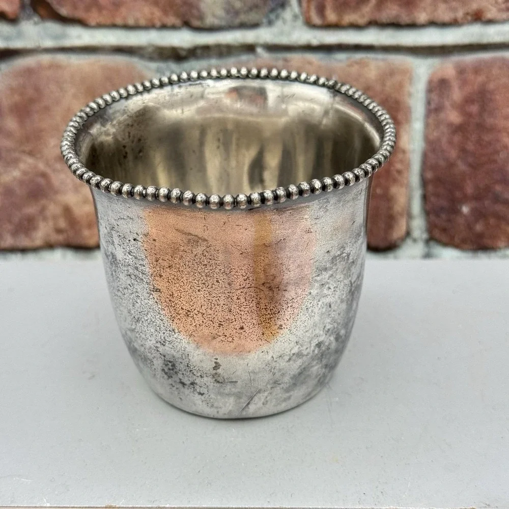 Antique Barbour Quadruple Silver Plate Etched Cup Hollowware 1892 Victorian 2168